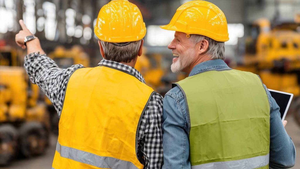 maquinaria profesional y seguridad laboral en entornos industriales
