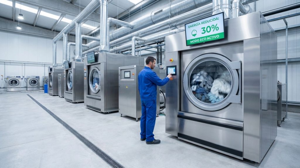¿Qué es la maquinaria industrial de última generación para el cuidado de la ropa y el ahorro de energía?