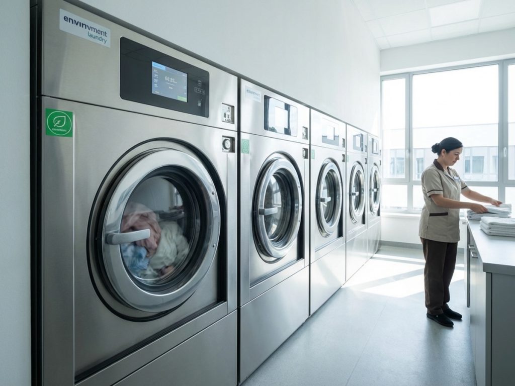 Maquinaria industrial de última generación para tu ropa y ahorro energético