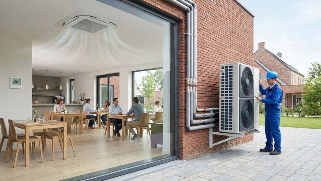 ¿Qué es la aerotermia para negocios y cómo funciona?