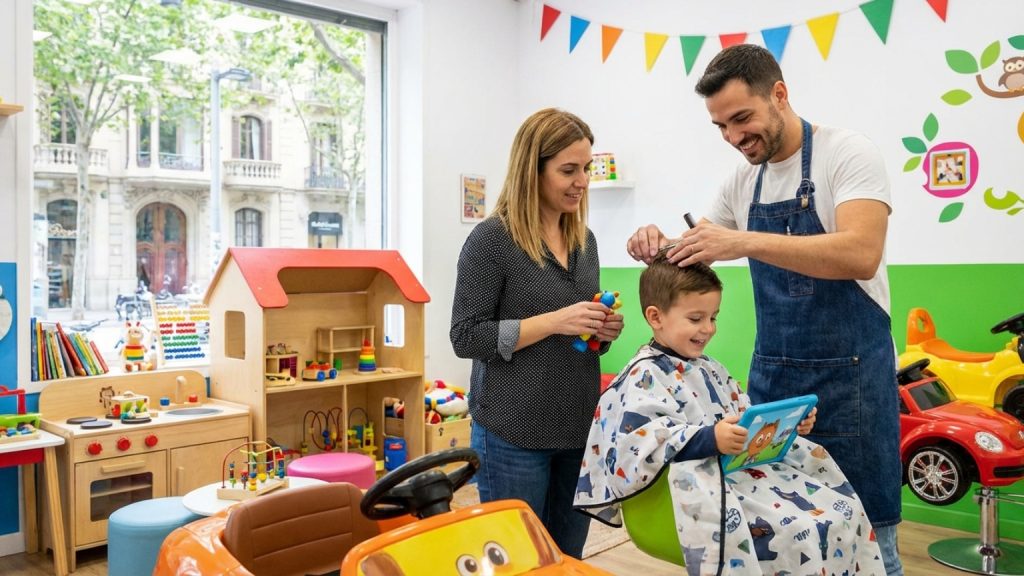 ¿Qué hace especial una barbería para niños en Barcelona?