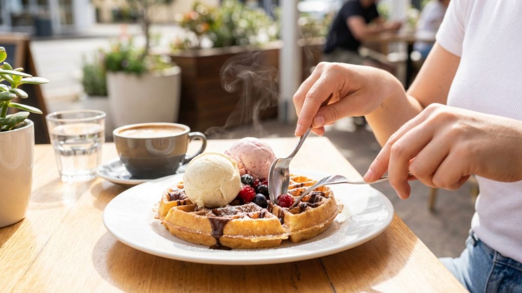¿Qué son los gofres con helado y cómo se disfrutan?