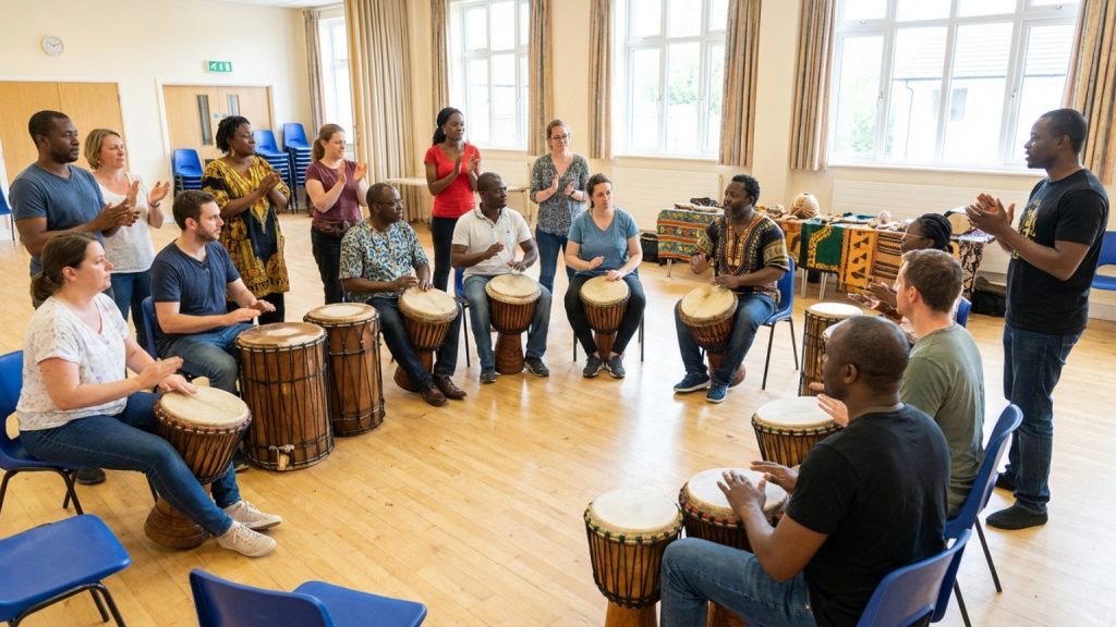 ¿Qué son los talleres musicales de percusión yoruba?