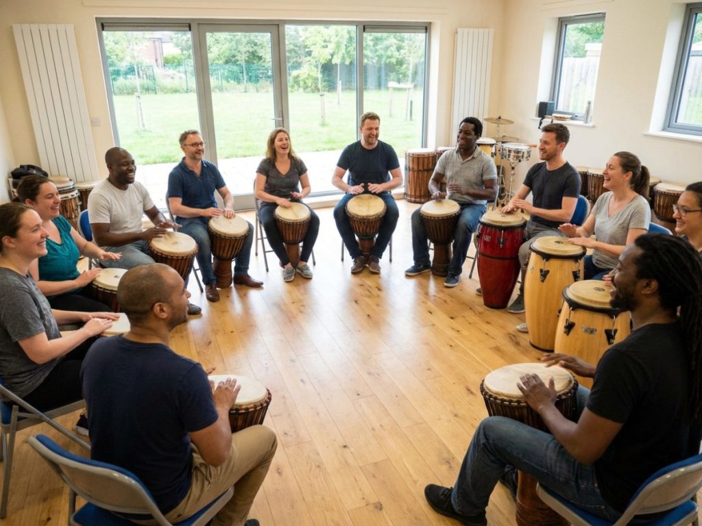Sumérgete en el ritmo: Círculos de percusión para ti