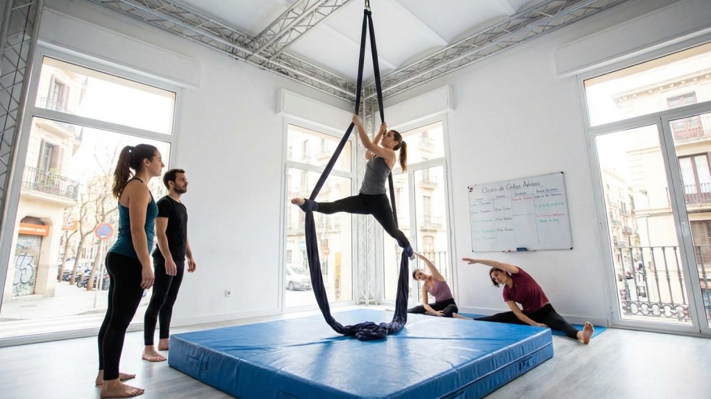 ¿Qué son los aerial straps y la iniciación a su práctica en España?