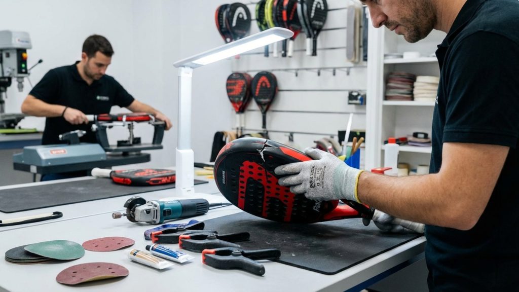 ¿Cómo saber si es buena idea reparar tu pala de padel dañada?