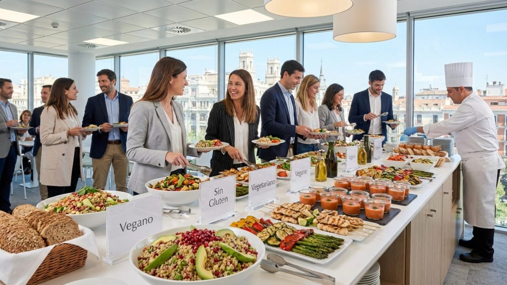 ¿Cómo asegurar comida saludable para eventos en Madrid?