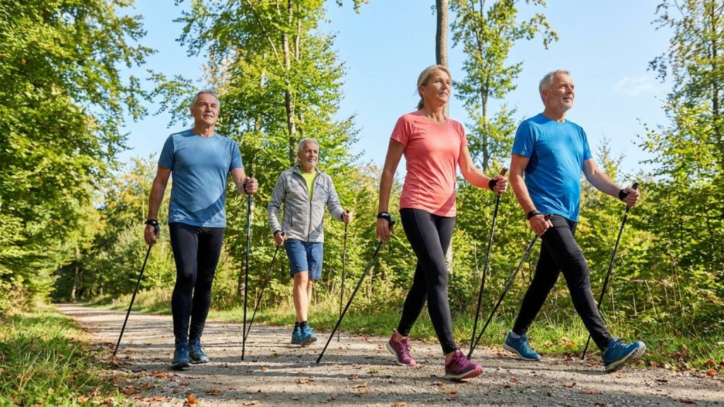 ¿Cuáles son los valores del nordic walking para tu salud?