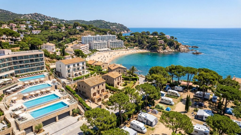 What are the tourist accommodations options in Costa Brava?