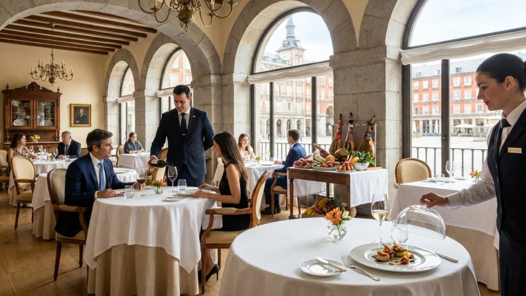 What defines a luxury restaurant experience in Spain?
