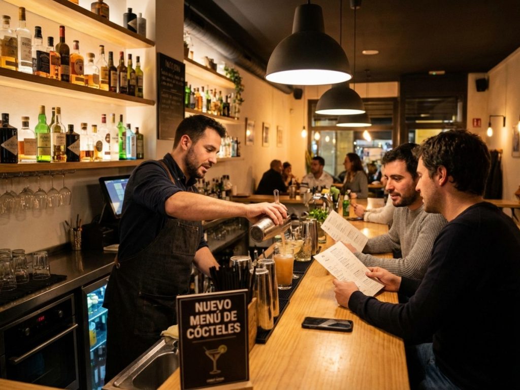 Listo para pedir cocteles únicos y refrescantes