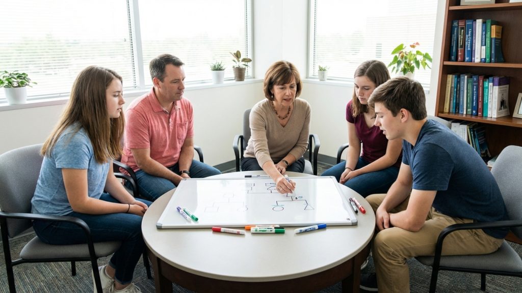 ¿Qué es un terapeuta de sistemas familiares y cómo trabaja con usted?