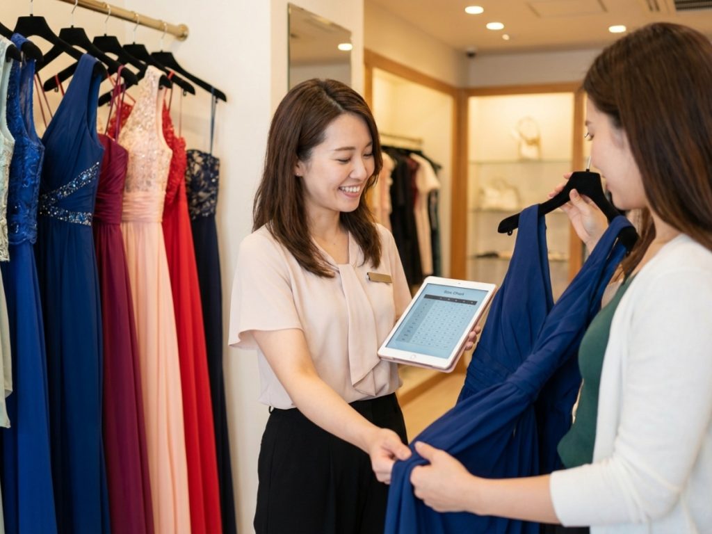Descubre tu guía de tallas para vestidos de fiesta