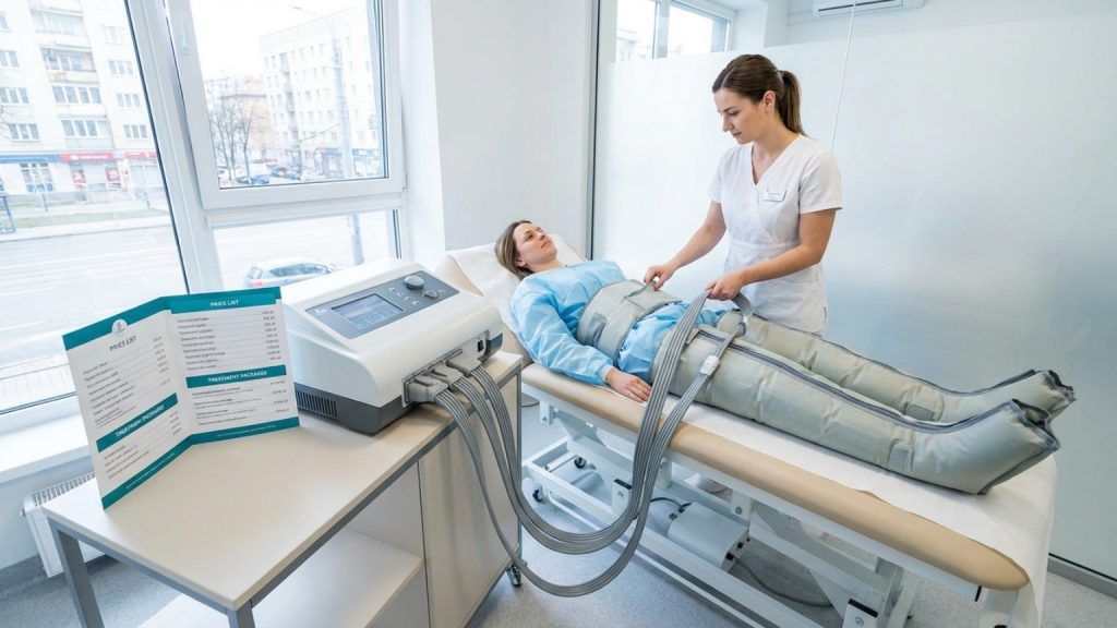 ¿Cuál es el precio de las sesiones de presoterapia y qué incluye?