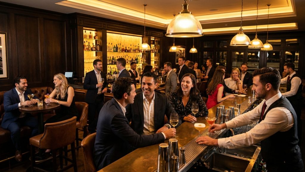 What is a night bar and what role does it play in social life?