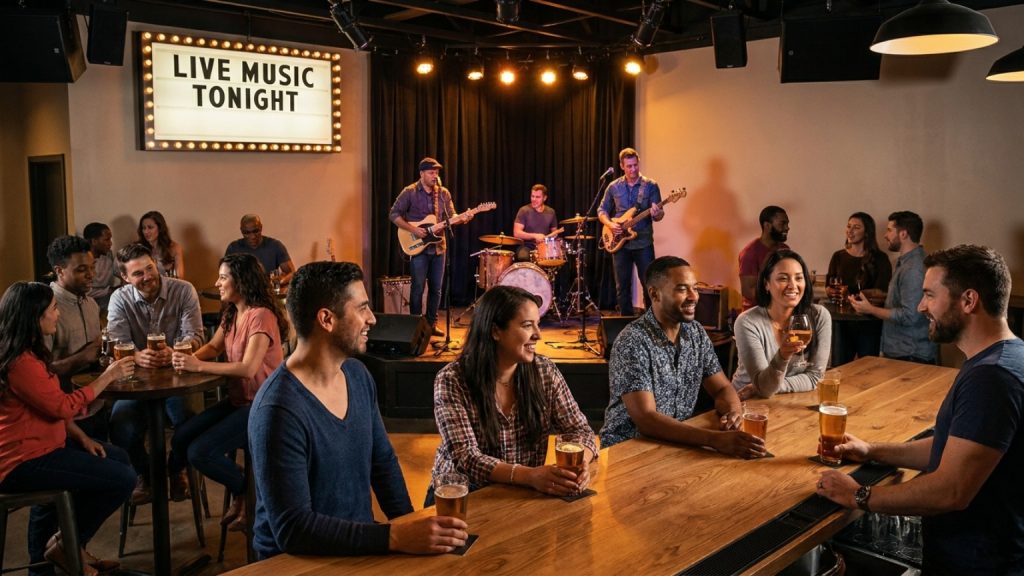 What is a bar with music and what defines its appeal?