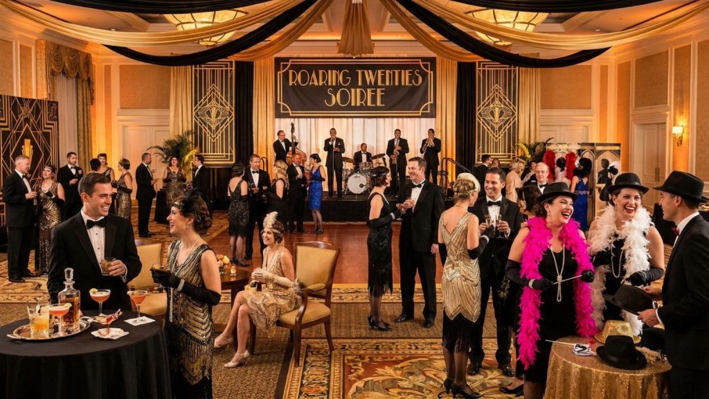 What are theme parties and how do they enhance events?