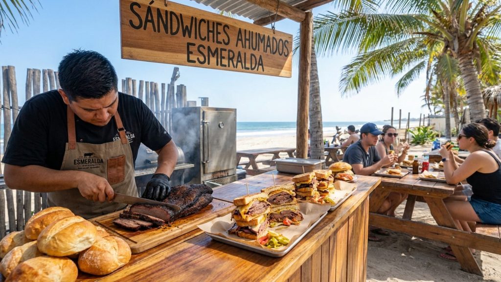 ¿Qué son los sándwiches ahumados en Costa Esmeralda?