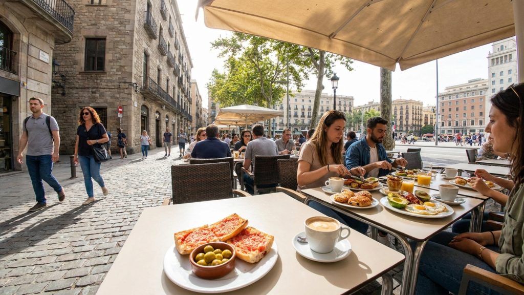 ¿Qué opciones de desayuno hay en Barcelona centro?