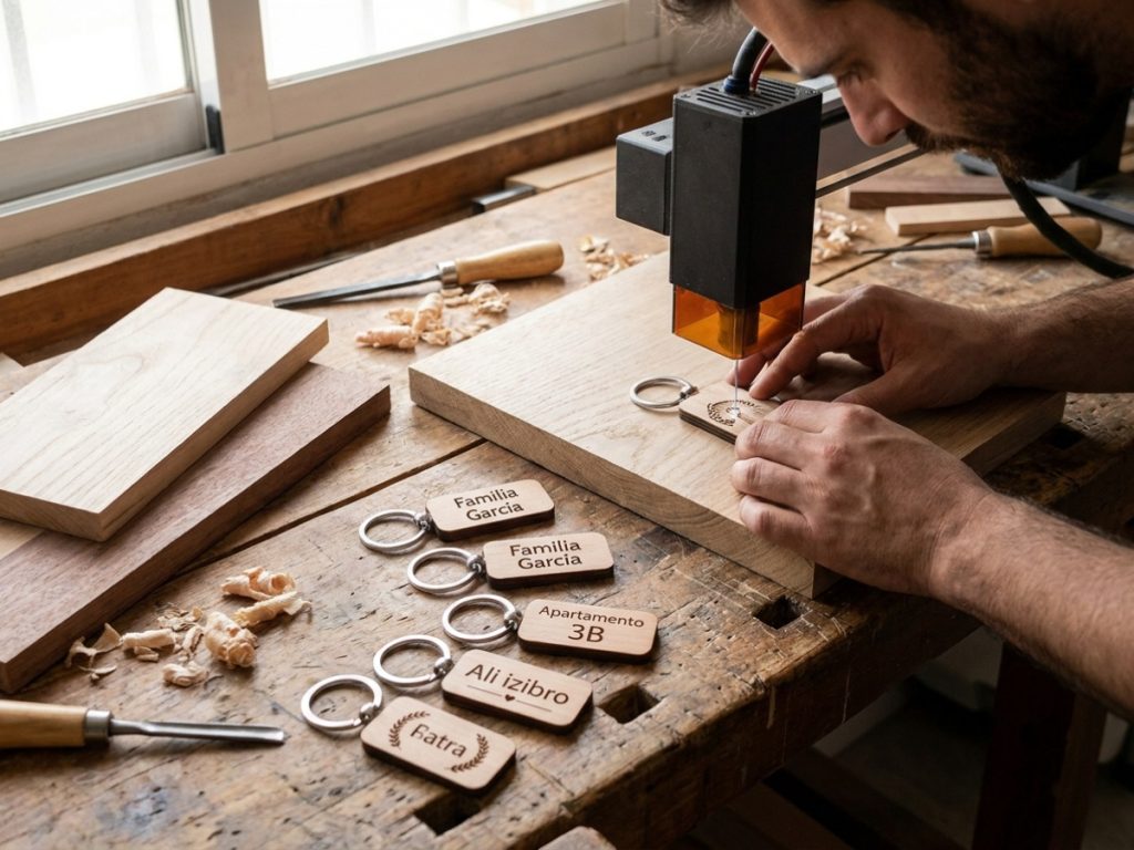 Crea tus llaveros personalizados en madera únicos
