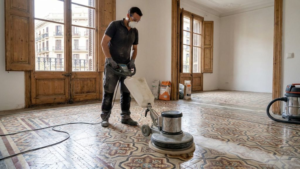 ¿Qué es el pulido de suelo hidráulico en Barcelona?