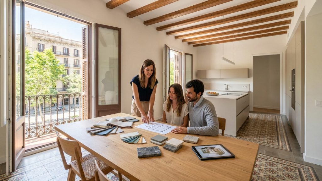 What is interior design in Barcelona and what does it offer?