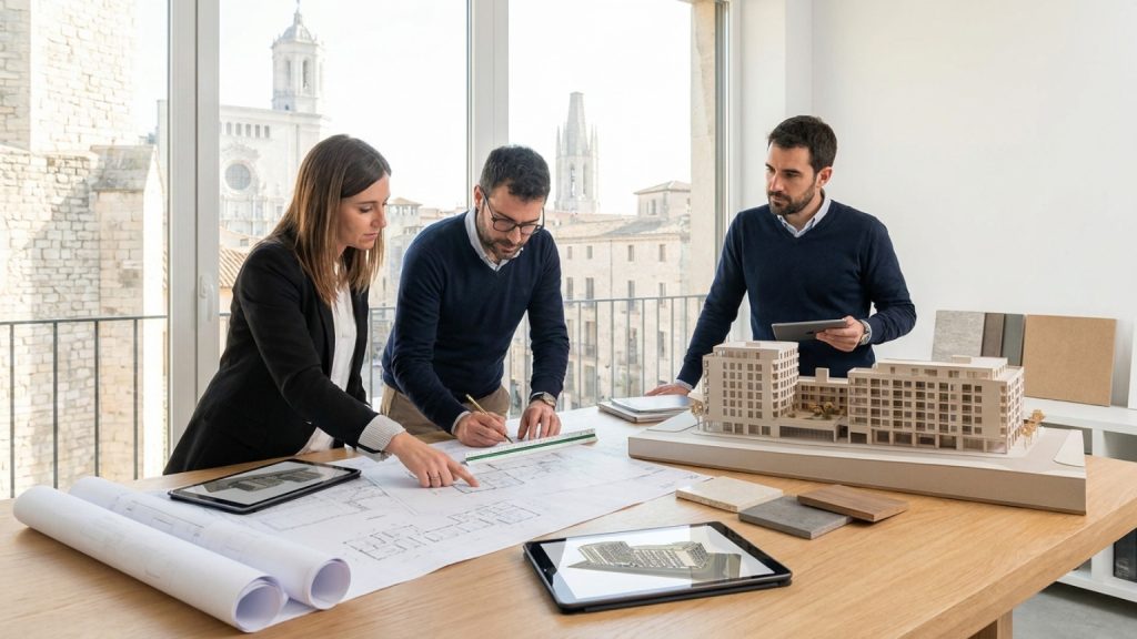 What do architects in Girona do and why are they important for your project?
