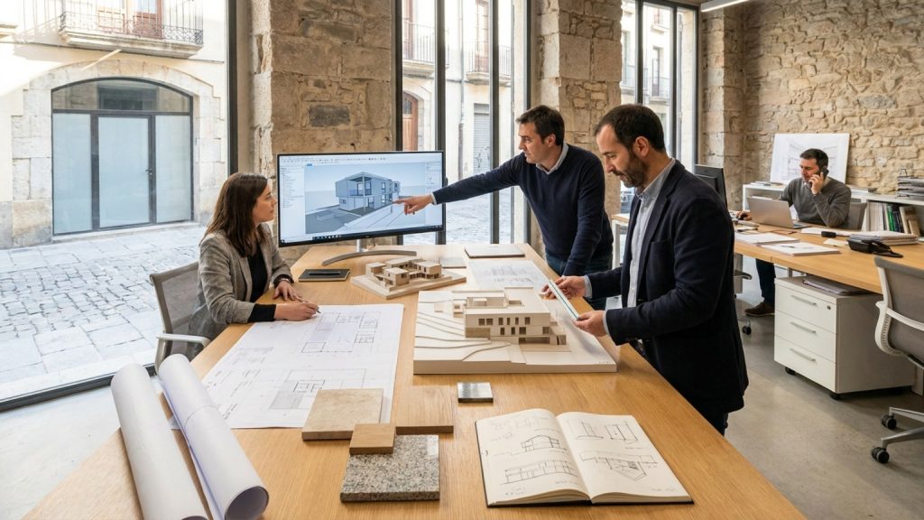 What is an architectural studio in Girona and how does it work?