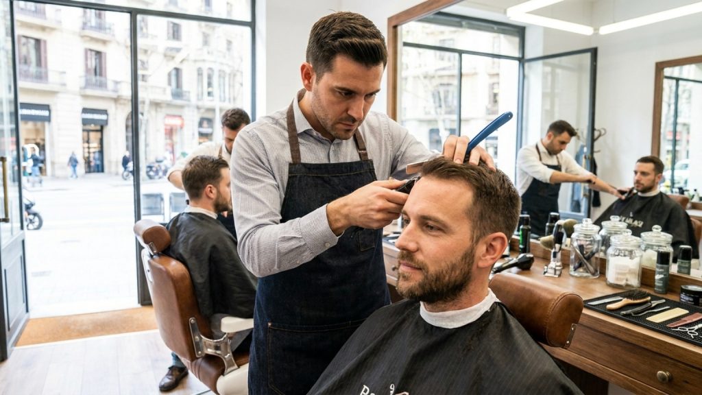 ¿Qué define a un barbero profesional en Barcelona?