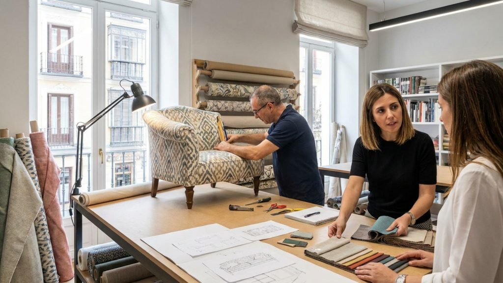 ¿Qué es el diseño de interiores con tapicería en Madrid?