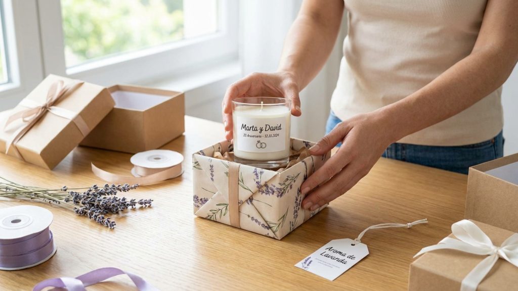 ¿Qué son los regalos con velas personalizadas?