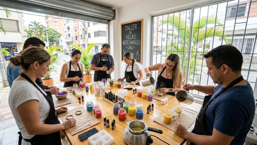 ¿Qué son los talleres de velas en Cali y qué ofrecen a los participantes?