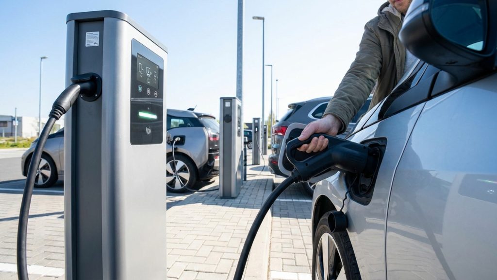 ¿Qué es un punto de recarga para vehículos eléctricos y cómo se usa?