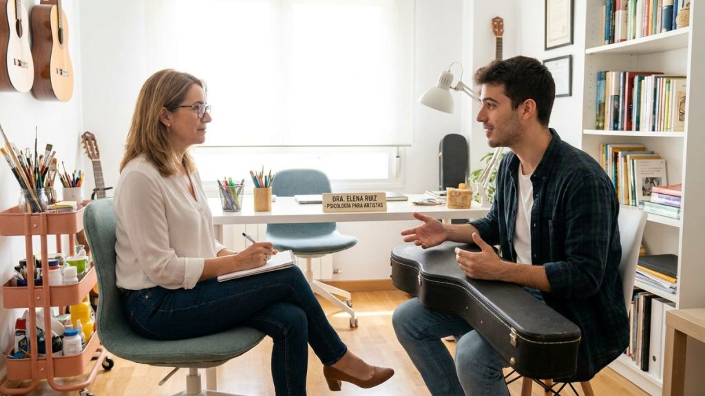 ¿Qué es una psicóloga para artistas y cómo apoya su bienestar?