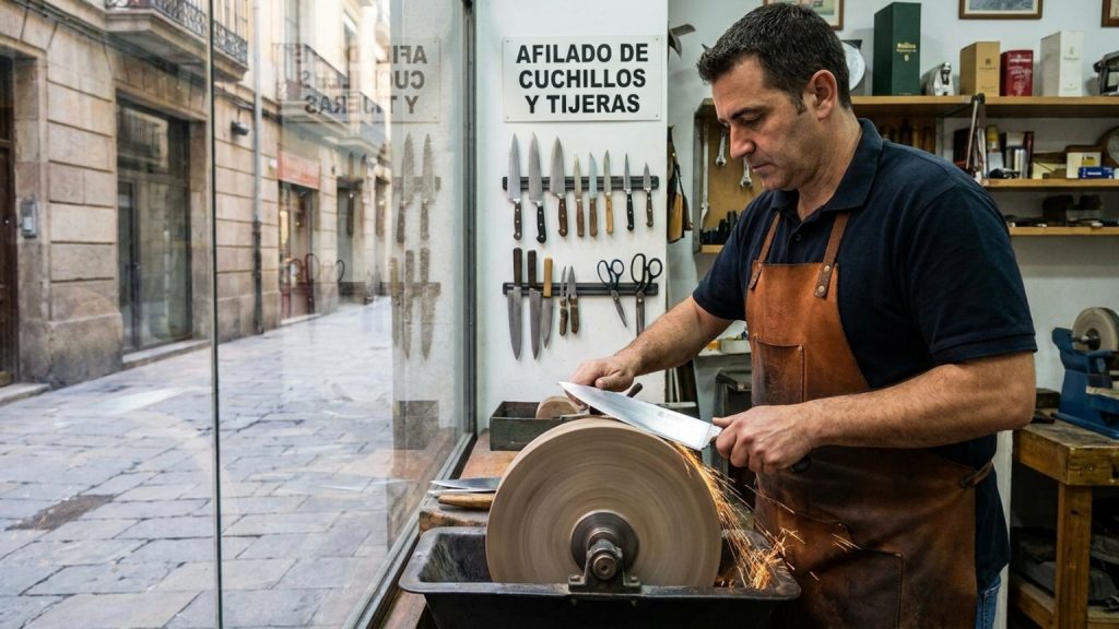 ¿Qué es el afilado de cuchillos y tijeras en Barcelona?