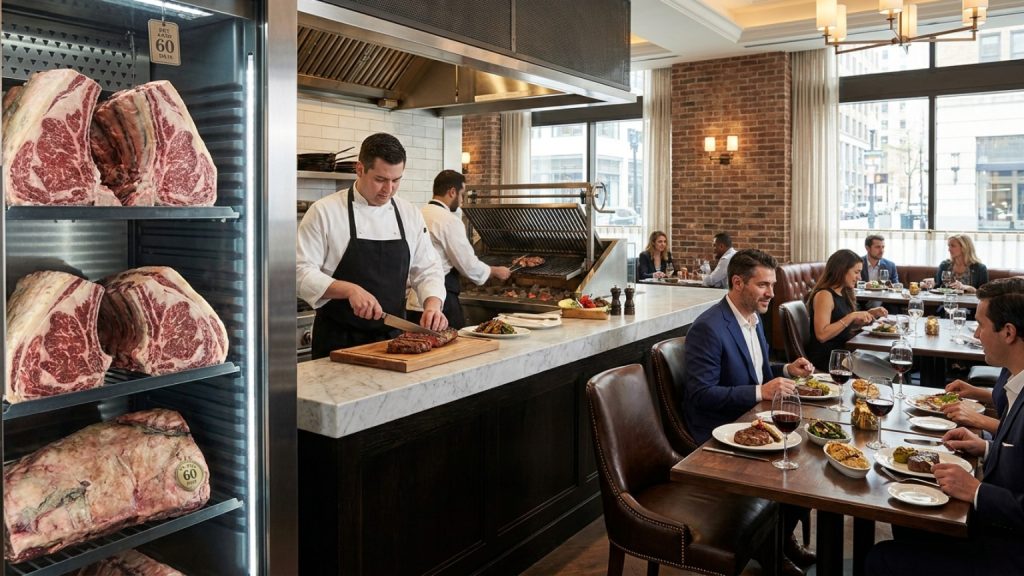 What defines a premium meat restaurant experience?