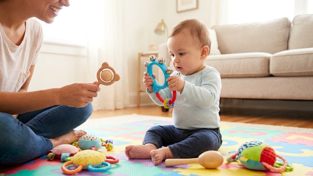 ¿Cuál es la importancia de los sonajeros para el desarrollo del bebé?