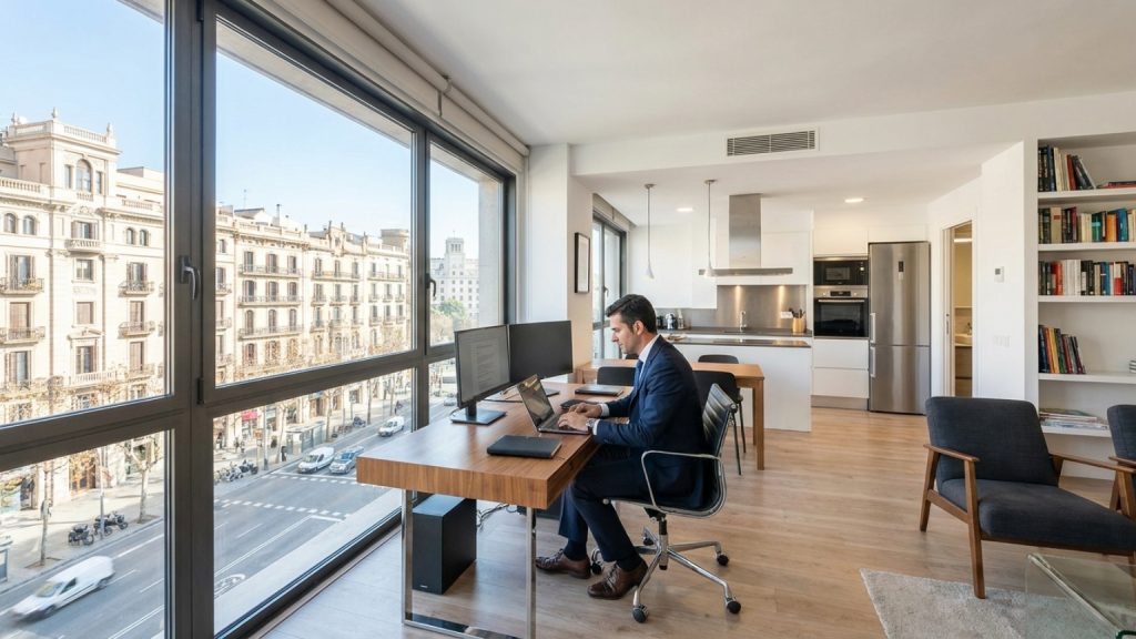What defines a professional flat in Barcelona?