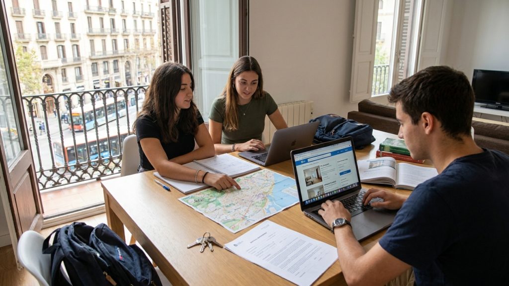 What are the key considerations for student rentals in Barcelona?