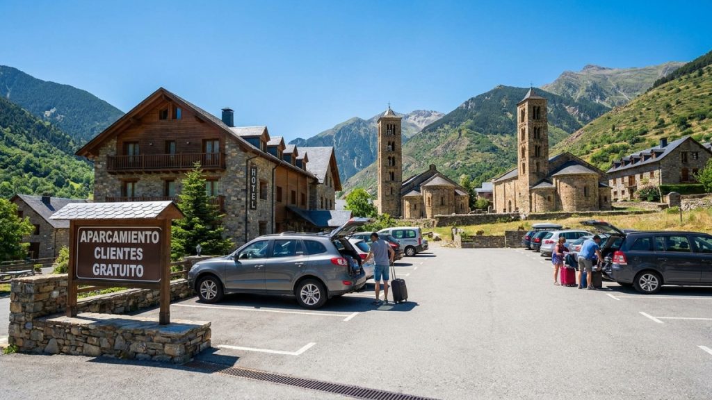 ¿Qué es importante saber sobre el parking gratuito para el alojamiento en la Vall de Boí?