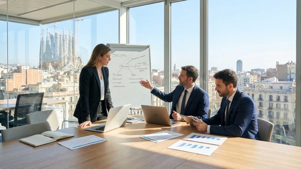 What role do communication consultants play in Barcelona's business landscape?