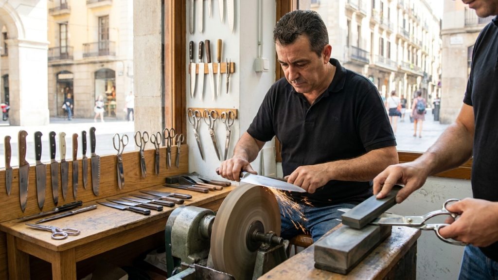 ¿Qué implica el afilado de cuchillos y tijeras en Barcelona?