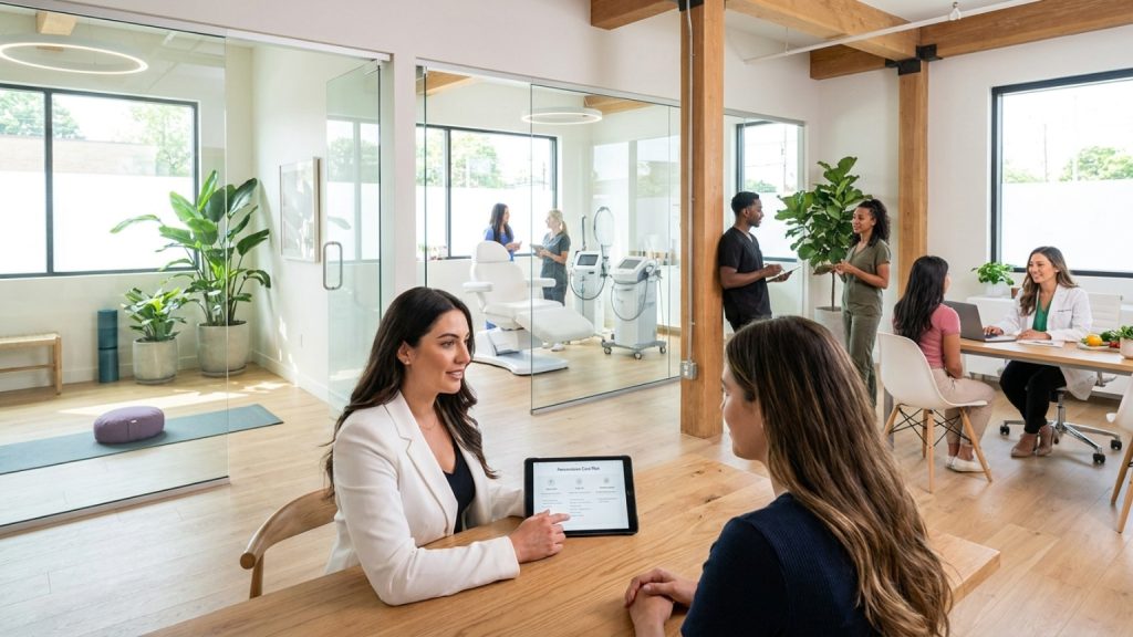 What defines a modern beauty and wellness center?